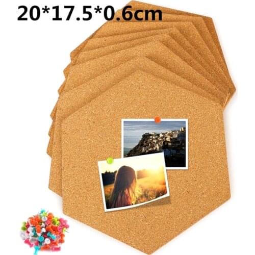 8pcs/set Cork Wood Board Self Adhesive DIY Office Bulletin Notice Message Boards Multifunctional Photo Hanging Home Decoration w