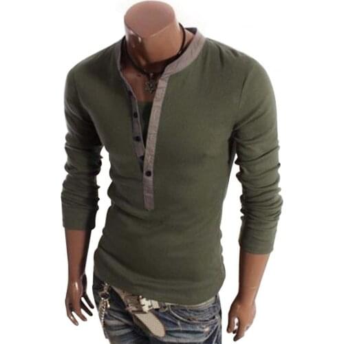 80% HOT SALES！！！Casual Men Autumn Long Sleeve Fake Two Piece Single-breasted Shirt T-shirt Top