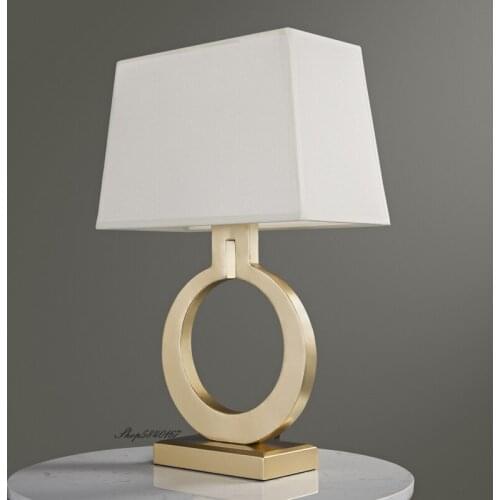 American Black Table Lamp Creative Metal Beside Lamp Bedroom Lights Living Room Art Decor Study Desk Lamp Bed Side Table Light