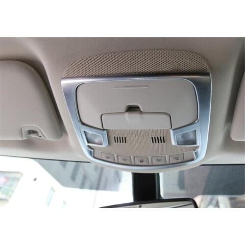 Car Front Roof Reading Light Lamp Frame Trim Sequins Car Styling Fit For Ford Edge 2015 Interior Accessories