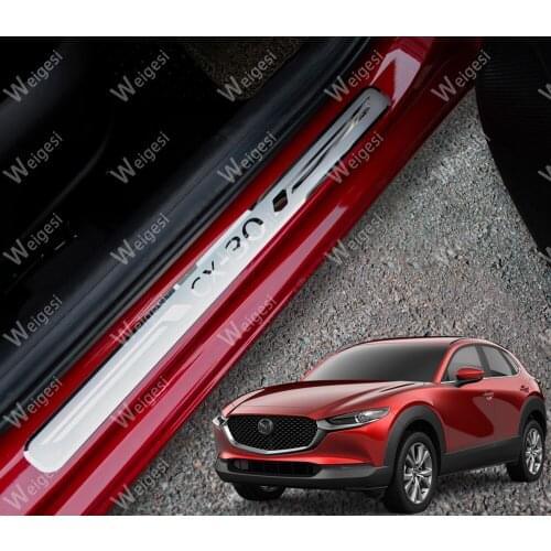 Car Accessorise Stainless Steel Car Door Sill Protector Scuff Plate For MAZDA CX-30 CX30 2019-2020