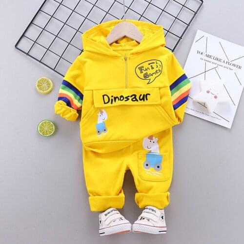 Bibcola New Baby Boys Clothes Toddler Boys Long Sleeves Print Stripe Top+pants Outfit Kids Clothing Sets