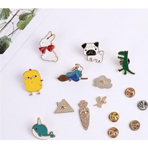Korean style brooch cute cartoon multi-element neckline personality badge female Couples and children clothing bag ornaments