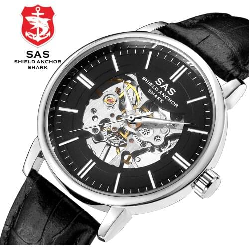 New Punk Luxury Business Mechanical Watch Mens Fashion Skeleton Watch Leather hombre Watches Luminous Masculino Relogio