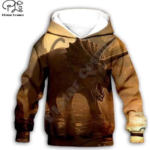 Kids Baby Boy Girl Toddlers anime dinosaur print 3d Hoodies Cartoon Tracksuit Children wear Set Cute Sweatshirts -17