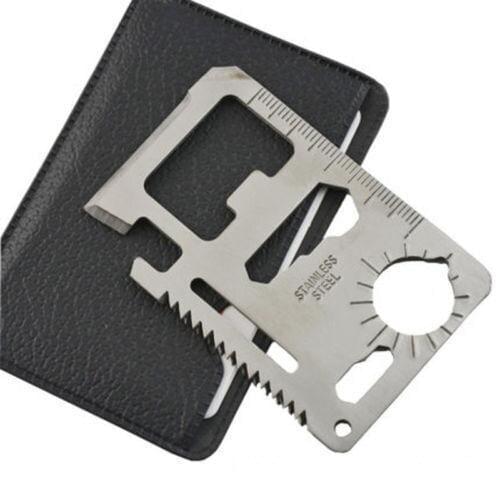 DHL 1000PCS 11 in 1 Stainless Steel Credit Card Wallet Tool Survival Pocket Knife Tool Tactical Multitool Card Multi Tools