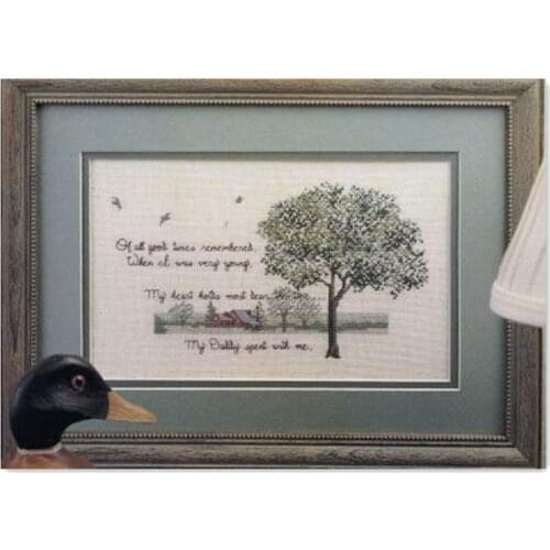 Father love cross stitch package tree 18ct 14ct 11ct cloth cotton thread embroidery DIY handmade needlework