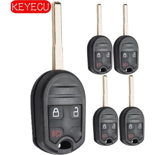 Keyecu Replacement Keyless Remote Key Shell Fob 3 Button for Ford Escape C-Max Focus Fiesta Transit Transit Connect