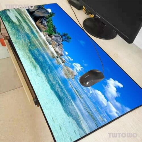 Stone Beach Landscape Mouse Pad Large Gaming Mousepad Laptop Desk Mat Rubber Slip Anti-slip Natural Rubber