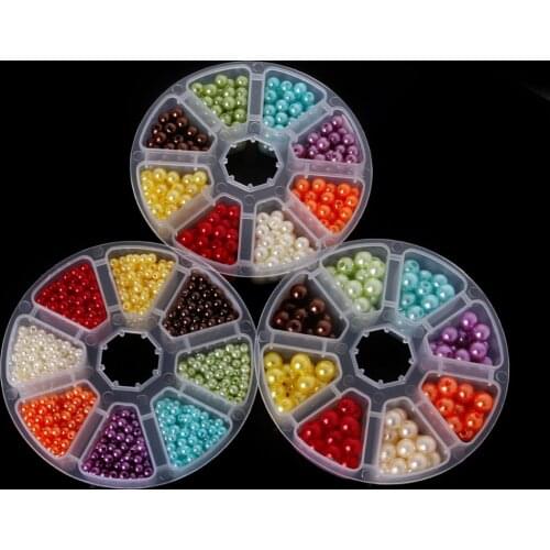 160pcs-1500pcs 4mm 6mm 8mm Mixed Imitation Pearl Beads Acrylic Spacer Ball Round Beads Fit Jewelry Handmade DIY
