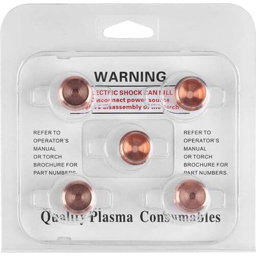 5pcs 70-100A Plasma Shield Cap for Thermal Dynamics SL60-SL100 Cutting Torch 9-8239 Tellurium Copper Cutting Torch