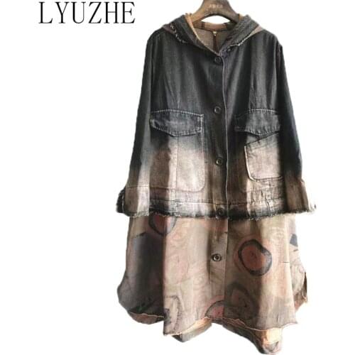 LYUZHE Women's Hooded Trench Coats