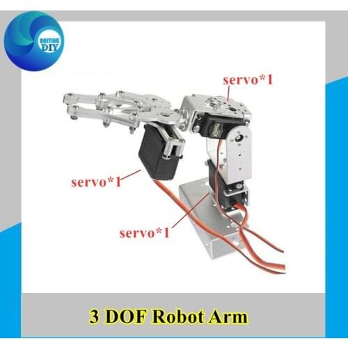 3 DOF Robot Arm Mechanical Arm Manipulator with MG996R/DS3116 Servo for Remote Control Smart Robot DIY Robot Model