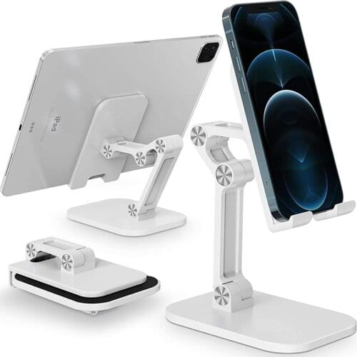 Foldable Desk Mobile Phone Holder Stand For iPhone 12 11 iPad Pro Xiaomi huawei Universal Desktop Table Cell Phone Holder