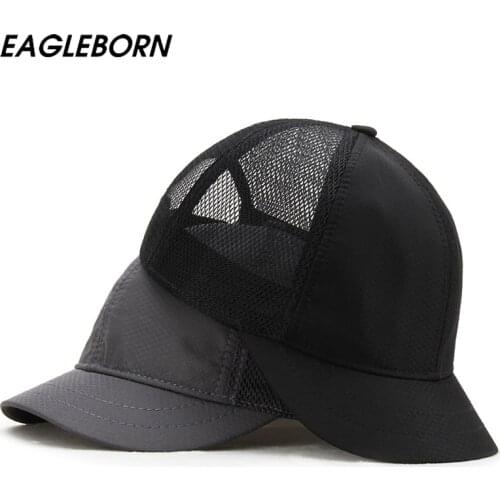 New Hat Men Women Mesh Cap Short Brim Thin Baseball Cap Equestrian Breathable Visor Cap Sun Hat Snapback Hats Women Baseball Cap