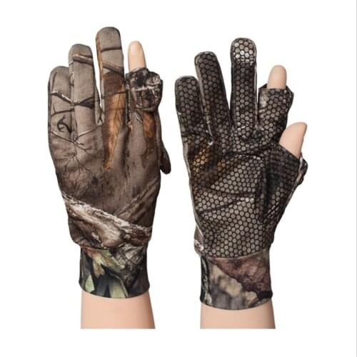 New Outdoor Jungle Camouflage Gloves Slip Finger Anti Slip Silicone Offset Touch Screen Riding Fishing Gloves Comfortable
