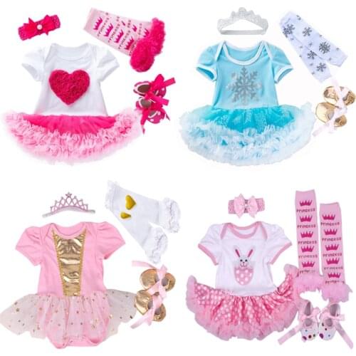 Baby Girl Clothes Christmas tree print Lace Princess Dress For Baby 1st Year Christmas Dress Cute Baby Clothes Infant Party Set