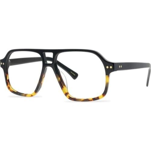 Pilot Design Acetate Glasses Frame Vintage Men Full Rim Optical Eyewear Brand Designer Clear Lens Retro Myopia Eyeglasses Women
