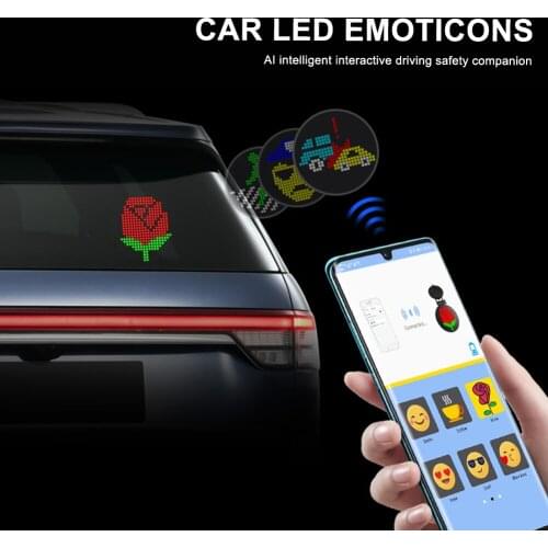 Car Rear Windshield Pixel Display Bluetooth APP Control Sign LED Interactive Screen Programmable LED Lamp Car Accessories