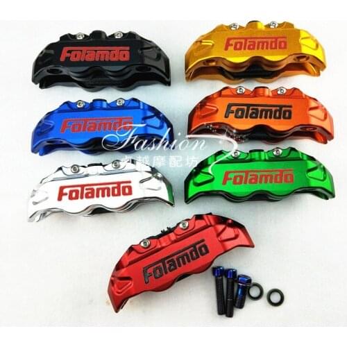 Motorcycle Brake Caliper 82mm Hole To Hole/4 Piston Cnc Aluminum Alloy For Yamaha Honda Suzuki Kawasaki Suzuki Scooter