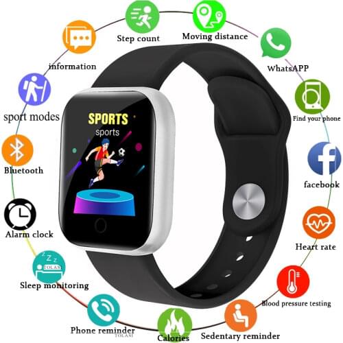 D20 Pro Smart Watch Men Women Sport Bluetooth Wristband Blood Pressure Count Monitoring Heart Rate Fitness Bracelet Tracker Y68