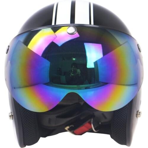 Universal Windproof 3-Snap Motorcycle Helmet Visor Front Flip Up Visor Wind Shield Lens For Motorcycle Helmet Sunglasses