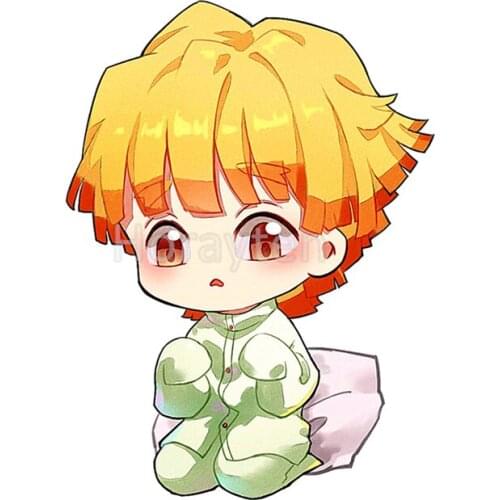 Car Styling Vinyl Stickers for Cartoon Boy Demon Slayer Decal Motor Bikes Keyboard Graphics Decoration