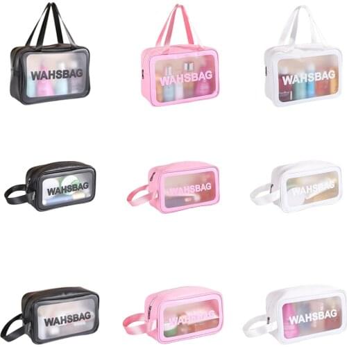 Waterproof Makeup Bag Large-Capacity Portable Travel Wash Bag Transparent Waterproof Skin Care Storage Box Cosmetic Organizer