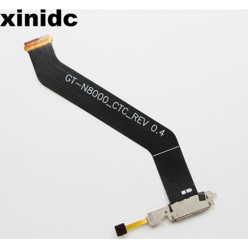 Xinidc Charger Port USB Charging Dock Connector Flex Cable For Samsung Note 10.1 GT-N8000 N8000 N8010 Free Shipping