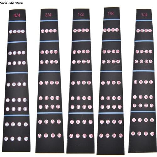 1/8-4/4 Violin Intonation Stickers Fretboard Marker Beginners Learning Violin Fingerboard Sticker High Quality