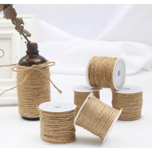 1 Roll 5M/8M/10M/15M DIY Natural Hemp Linen Cord Twisted Burlap Jute Twine Rope String Craft Decor