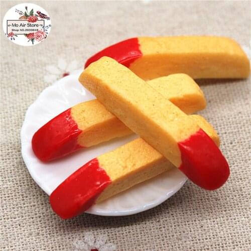 10PCS French fries Resin 3D Flat back Cabochon imitation food Art Supply Decoration Charm Craft