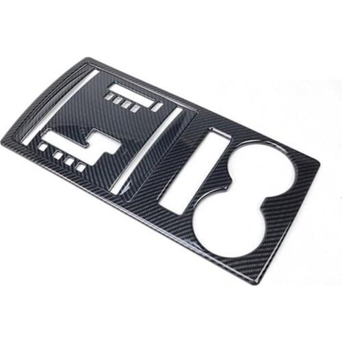 2PCS for Mitsubishi Pajero 2007-2019 Car Central Control Gear Shift Panel Cover Water Cup Holder Trim Frame Accessories