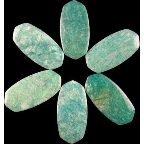 2Pcs Faceted Natural Hemimorphite Double Sided Oval CAB CABOCHON 32x15x3mm SH6264