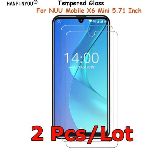 2 Pcs /Lot For NUU Mobile X6 Mini 5.71" Tempered Glass Screen Protector Explosion-proof Protective Film Toughened Guard