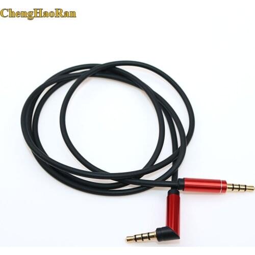 ChengHaoRan High Quality Car AUX Stereo Cable 4pole 3.5mm Male To Male Right Angle Audio Headphone Extension Cables