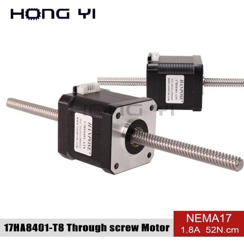 42 Series Motor through screw NEMA17 stepper motor linear screw 200MM telescopic reciprocating piston 42HA48-T8*8 for 3D printer