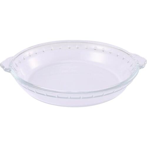 7/8/9 Inch Glass Pie Plate Pie Baking Dishes Transparent Microwave Oven Plate for Household Kitchen