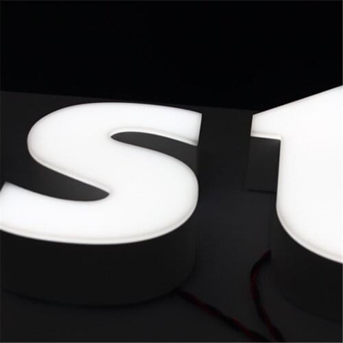 Aluminum front lit channel letter trimless metal waterproof signage for decoration