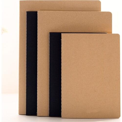 B5 A5 Kraft Paper Diary Note Student Notebook 80 Pages Grid Blank Graffiti Sketchbook Notepad Stationery Customize Logo C8 D10