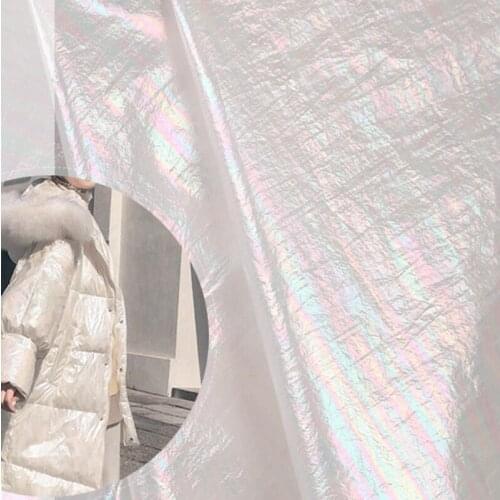130 meters/roll 20d bronzing nylon fabric Laser Symphony Autumn and Winter Cotton Jacket Down Fabric holographic cloth fabric