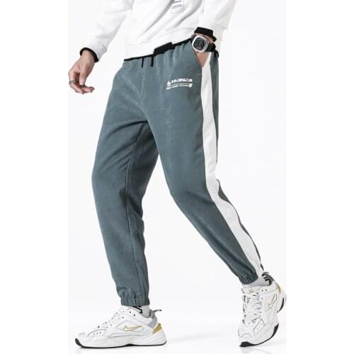 Autumn and winter new mens casual pants mens loose fashion overalls