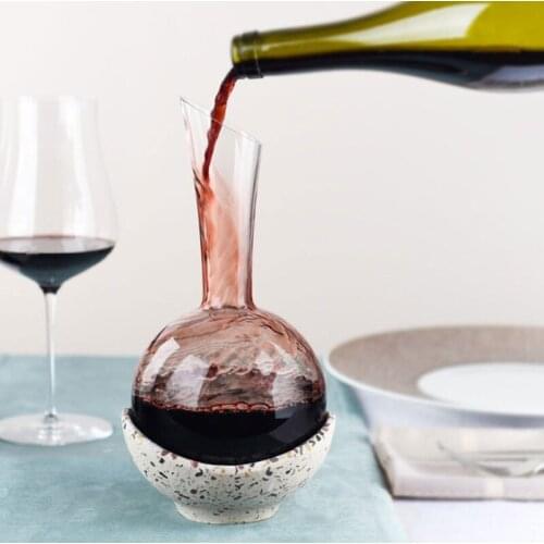 850ML Red Wine Decanter Set Crystal Glass Hand Decanter Base Refrigerated Sober Wine For KTV Party Bar Home Gift Set