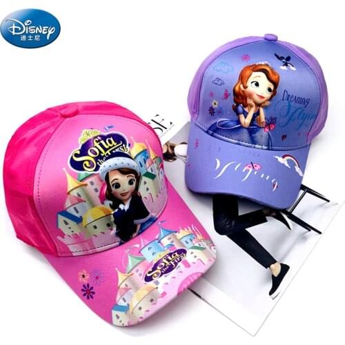 Disney New Spring Autumn Princess Sophia Baby Girls Hat Cartoon Cotton Baseball Caps Boys Girls Kids Sun Hats Child Cap 4 Years