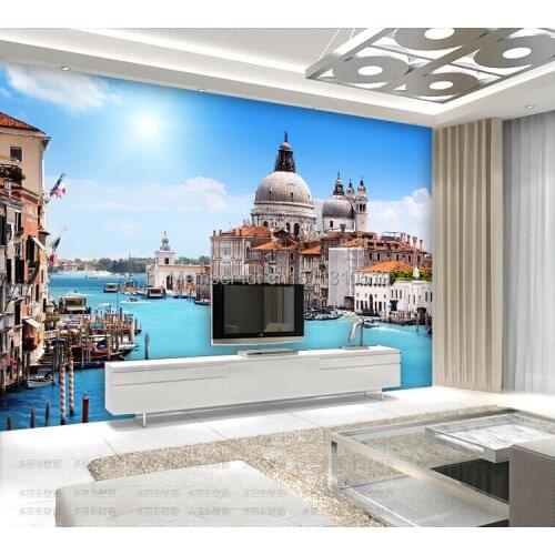 Custom Photo wallpaper, Venice city building large mural wallpaper for the living room TV sofa bedroom wall pvc wallpaper