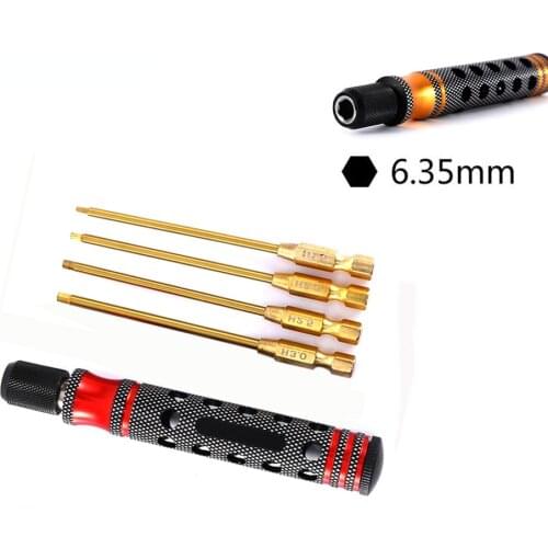 Model Repair Tool Multifunctional 4 In 1 6.35mm Hexagon Socket Aeromodel Hollowed Out Titanium Plating 4.0/5.5/7.0/8.0mm RC DIY