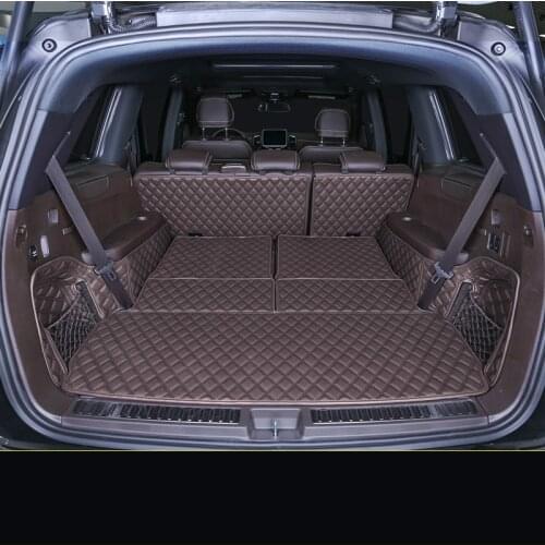 Custom Full Covered Waterproof Durable Non Slip Car Boot Mats for Mercedes Benz GLS450 GLE350 450 GLS400 Trunk Carpets