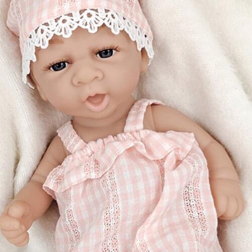 New Unpainted Bebe Reborn Doll Girls Soft Silicone Kit Reborn Baby For Toddler Girl Realistic aid Full Set Doll Clothes 11Inch