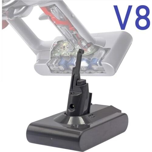Powtree 21.6V 6000MAH For Dyson V8 Absolute V8 Animal Vacuum Cleaner Tool Lithium Ion Battery Large Capacity Filter