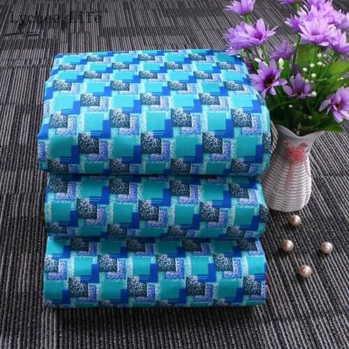 Lychee Life 1Yard 100% Polyester Real Wax Fabric For Women Dress Ankara African Batik Patchwork Fabric Diy Sewing Accessories